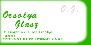 orsolya glasz business card